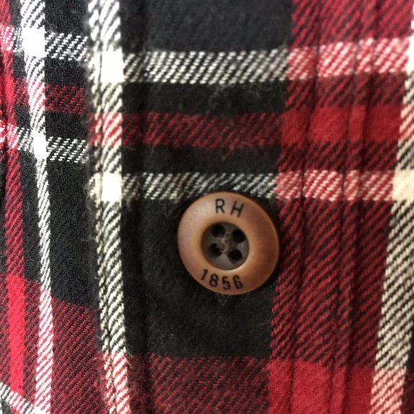 Red Head Brand Co Mens Small Red Black Plaid Shirt Jacket Fleece Lined Logger - Picture 4 of 8